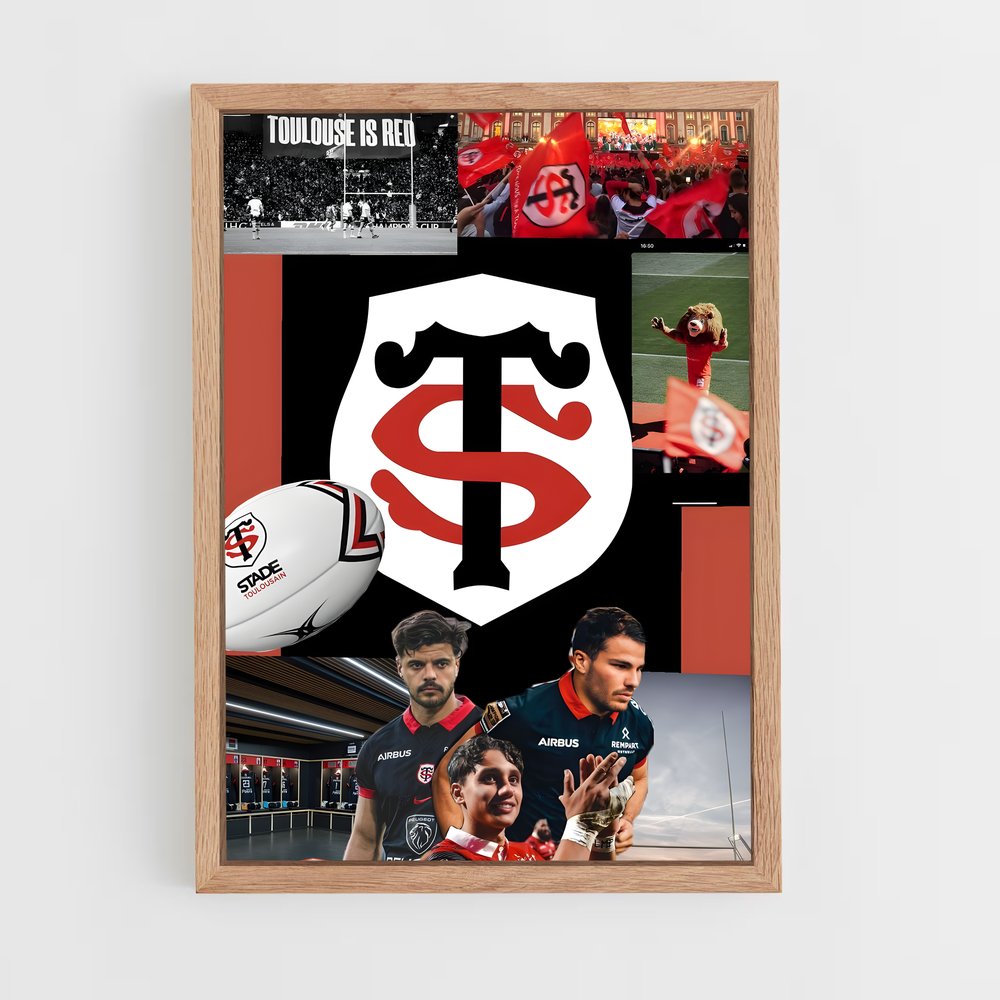Poster L'Histoire Rouge et Noir – affiche Rugby (vue 4)